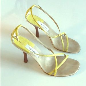Calvin Klein Rachel heels yellow Size 7.5M